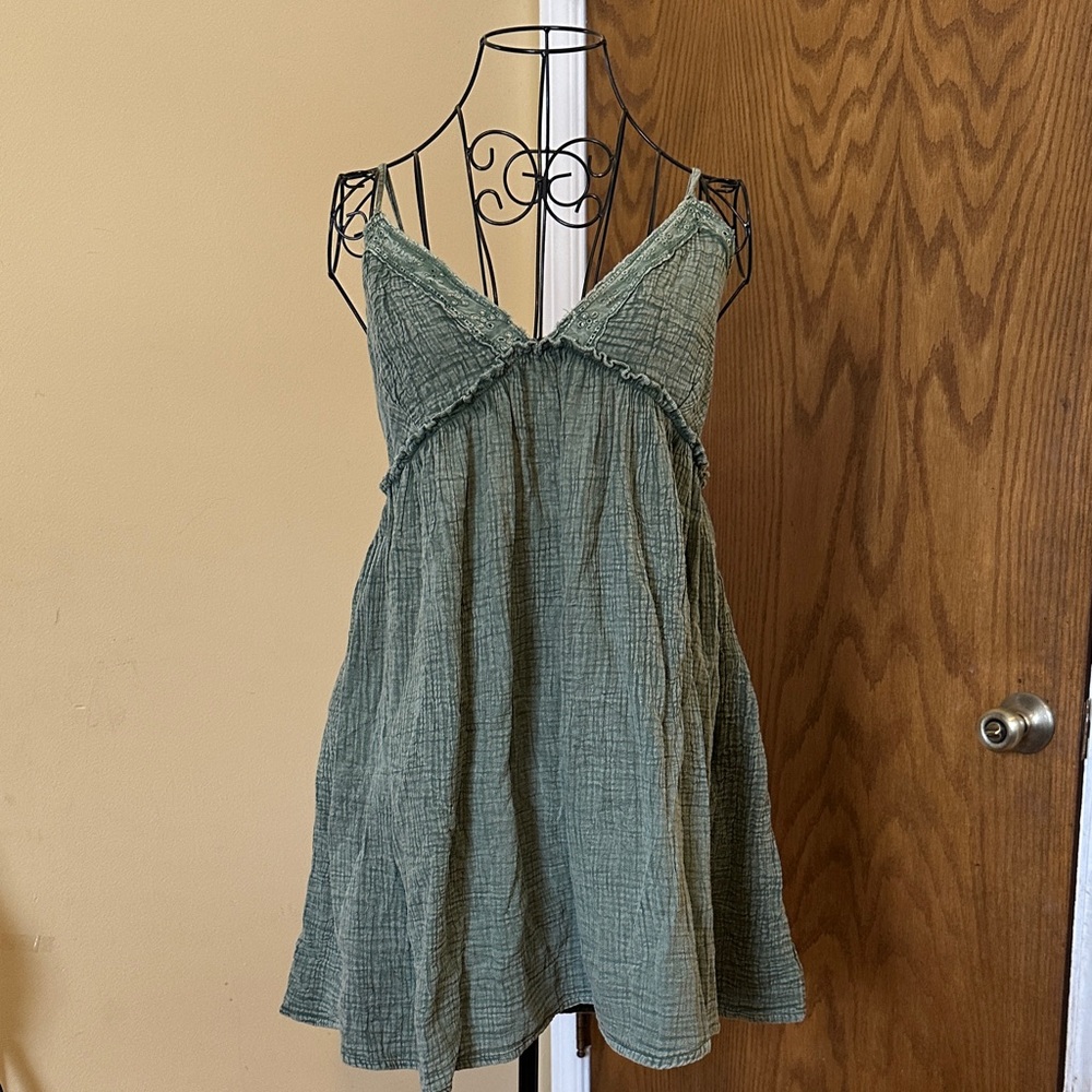 Japna Green Textured Dress
